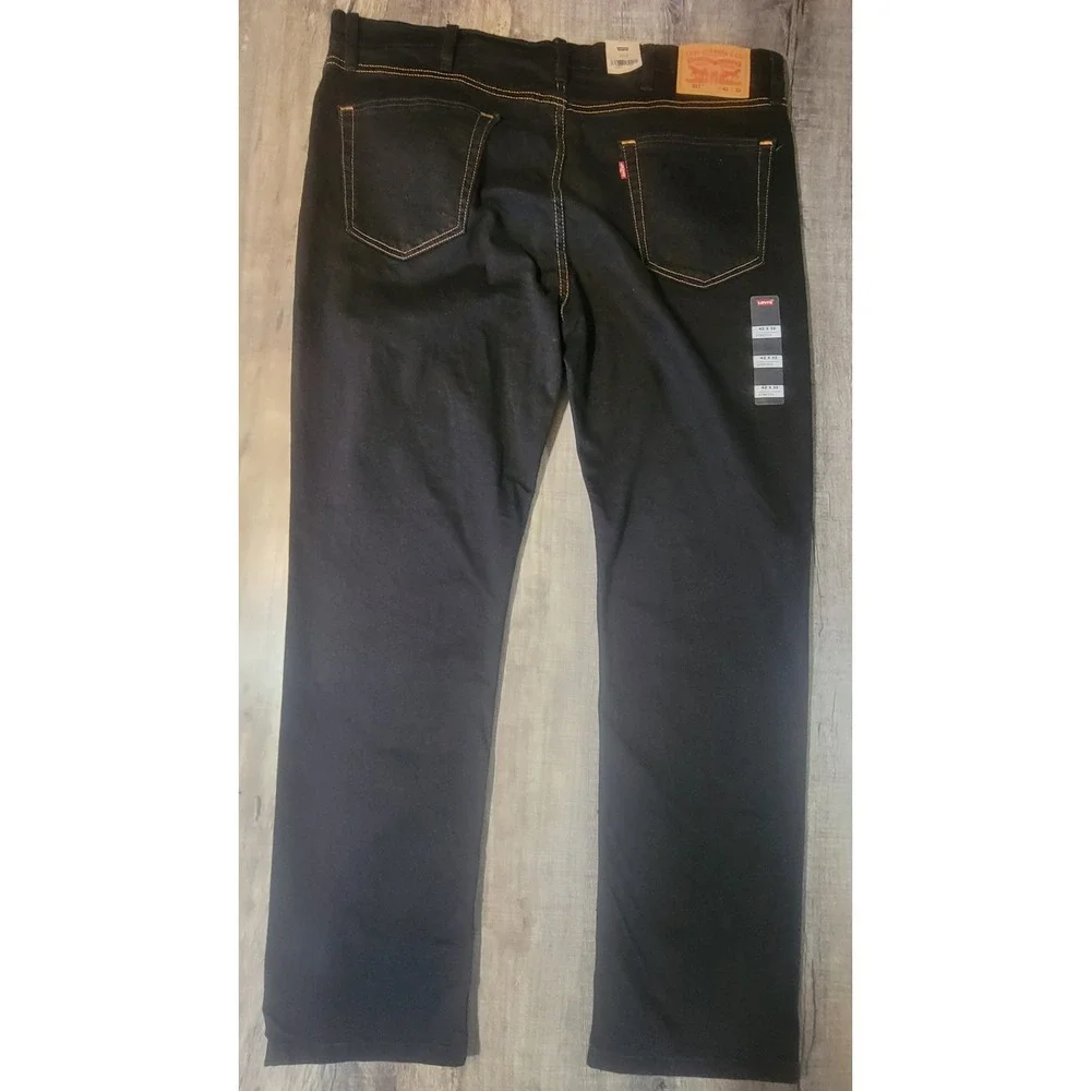 Levis 511 Slim Fit Stretch Jeans Black 04511-1907 Mens 42x32 NWT